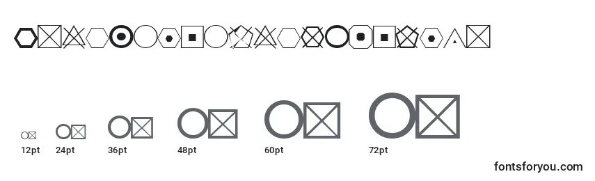 EsriGeometricSymbols Font Sizes