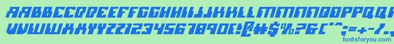 Microniani Font – Blue Fonts on Green Background