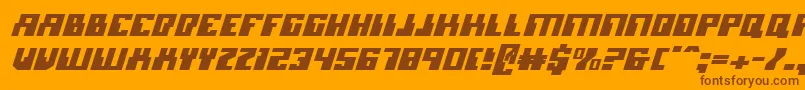 Microniani Font – Brown Fonts on Orange Background