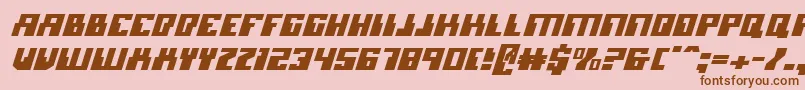 Microniani Font – Brown Fonts on Pink Background