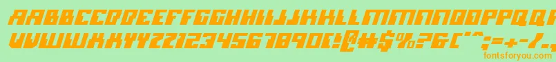 Microniani Font – Orange Fonts on Green Background