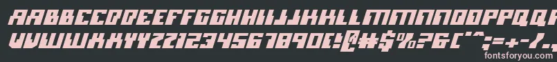 Microniani Font – Pink Fonts on Black Background