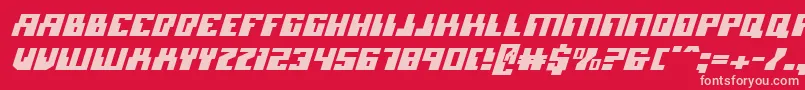 Microniani Font – Pink Fonts on Red Background