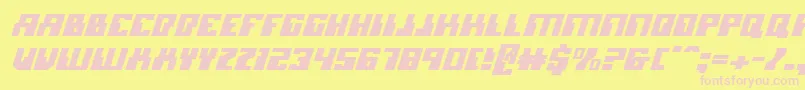 Microniani Font – Pink Fonts on Yellow Background