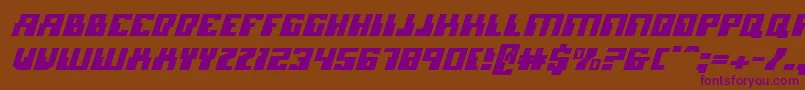 Microniani Font – Purple Fonts on Brown Background