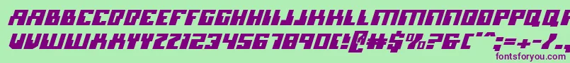 Microniani Font – Purple Fonts on Green Background