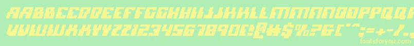 Microniani Font – Yellow Fonts on Green Background