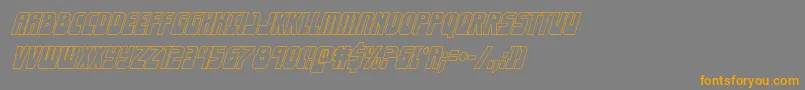 Eldebaranoutital-Schriftart – Orangefarbene Schriften auf grauem Hintergrund