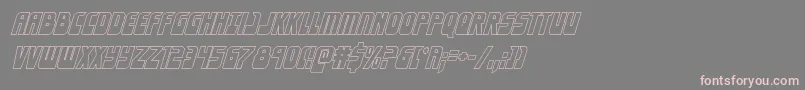 Eldebaranoutital-Schriftart – Rosa Schriften auf grauem Hintergrund