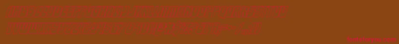 Eldebaranoutital Font – Red Fonts on Brown Background