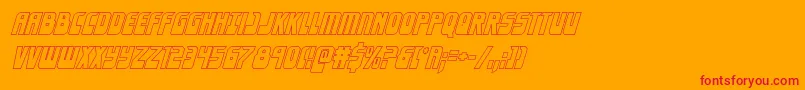 Eldebaranoutital Font – Red Fonts on Orange Background