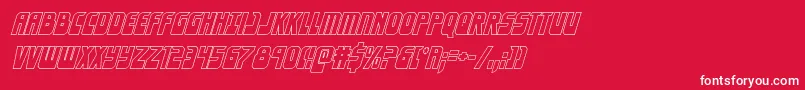Eldebaranoutital Font – White Fonts on Red Background