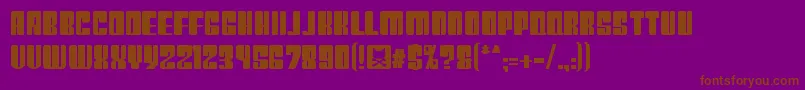 Plast29 Font – Brown Fonts on Purple Background