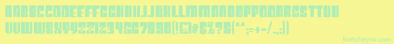 Plast29 Font – Green Fonts on Yellow Background