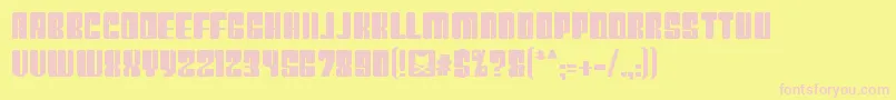 Plast29 Font – Pink Fonts on Yellow Background