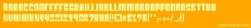 Plast29 Font – Yellow Fonts on Orange Background