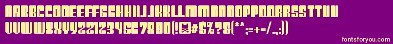 Plast29 Font – Yellow Fonts on Purple Background