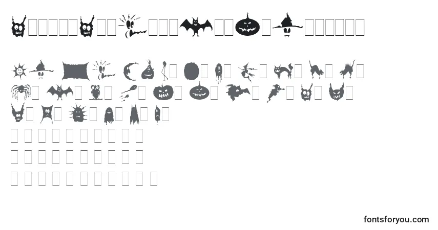Czcionka SpookySymbolsLetPlain.1.0 – alfabet, cyfry, specjalne znaki