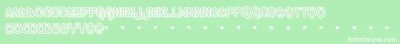 Ravequeen Font – White Fonts on Green Background