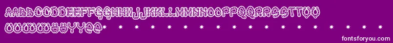 Ravequeen Font – White Fonts on Purple Background