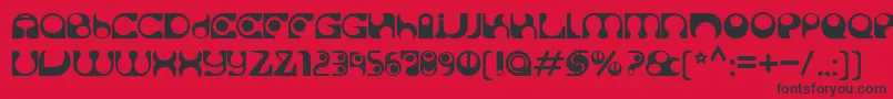 Solange Font – Black Fonts on Red Background