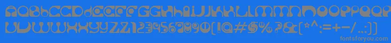 Solange Font – Gray Fonts on Blue Background