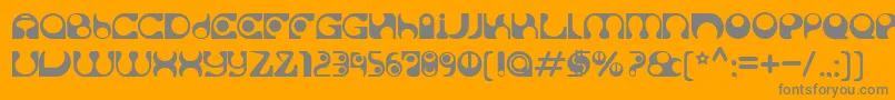 Solange Font – Gray Fonts on Orange Background