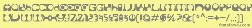 Solange Font – Gray Fonts on Yellow Background