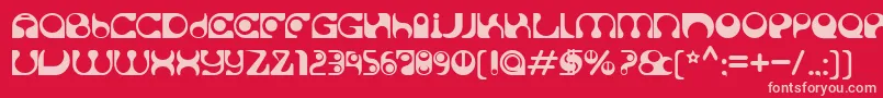 Solange Font – Pink Fonts on Red Background