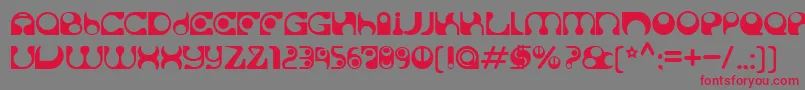 Solange Font – Red Fonts on Gray Background