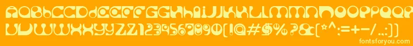 Solange Font – Yellow Fonts on Orange Background