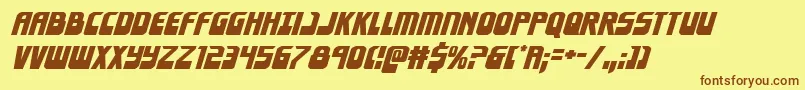 Eldebaranexpandital Font – Brown Fonts on Yellow Background