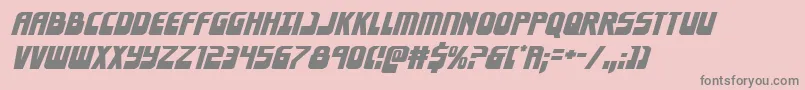 Eldebaranexpandital-Schriftart – Graue Schriften auf rosa Hintergrund