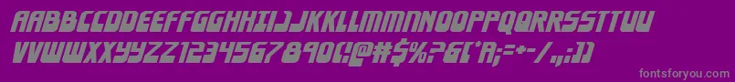 Eldebaranexpandital-Schriftart – Graue Schriften auf violettem Hintergrund