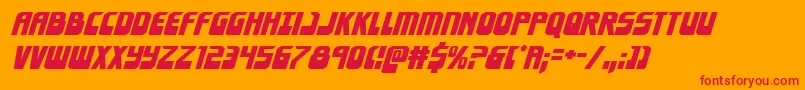 Eldebaranexpandital Font – Red Fonts on Orange Background