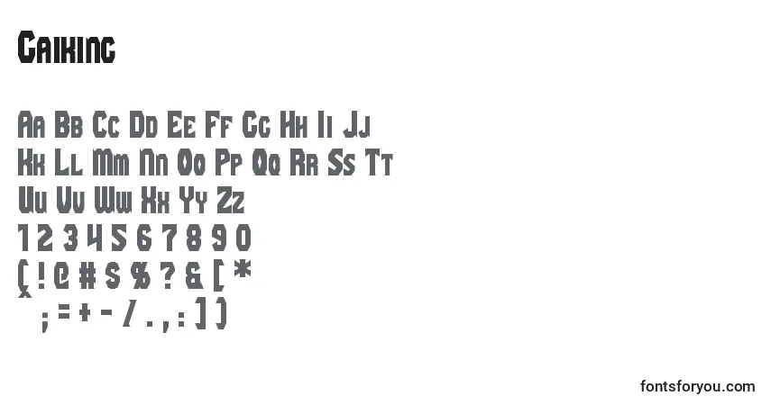 Fuente Gaiking - alfabeto, números, caracteres especiales
