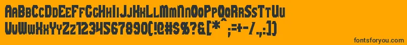 Gaiking Font – Black Fonts on Orange Background