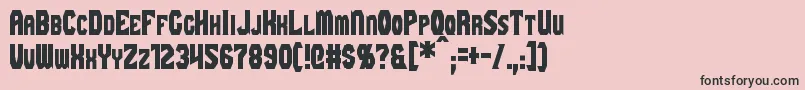 Gaiking Font – Black Fonts on Pink Background