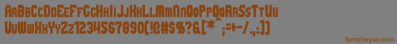 Gaiking Font – Brown Fonts on Gray Background