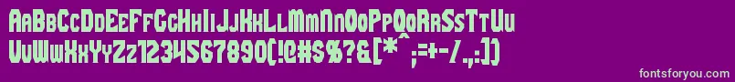 Gaiking Font – Green Fonts on Purple Background