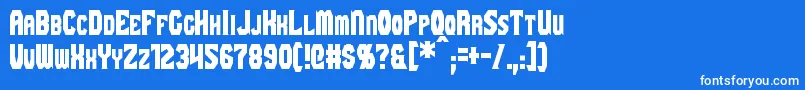 Gaiking Font – White Fonts on Blue Background