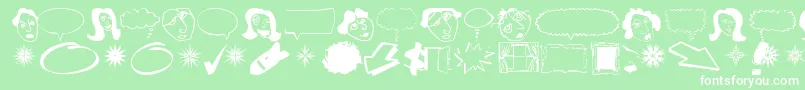 Dingobatz Font – White Fonts on Green Background