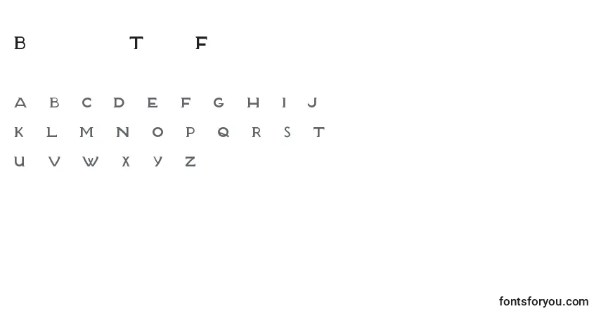 A fonte BlanketTypeFinal – alfabeto, números, caracteres especiais
