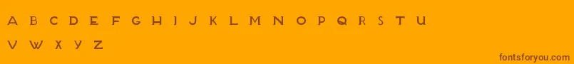 BlanketTypeFinal Font – Brown Fonts on Orange Background
