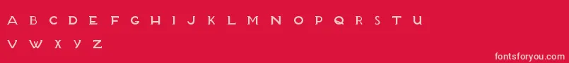 BlanketTypeFinal Font – Pink Fonts on Red Background