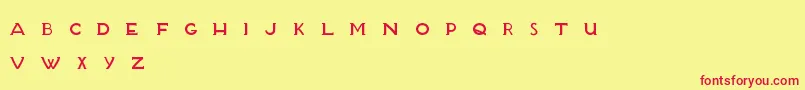 BlanketTypeFinal Font – Red Fonts on Yellow Background