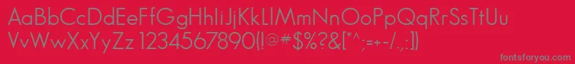 GlasnostlightRegular Font – Gray Fonts on Red Background