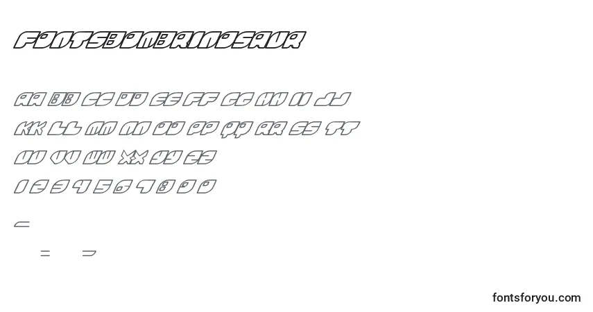 Schriftart FontsBombRinosaur – Alphabet, Zahlen, spezielle Symbole