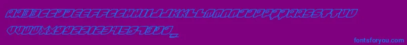 FontsBombRinosaur Font – Blue Fonts on Purple Background