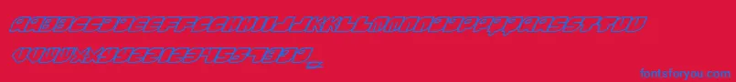 FontsBombRinosaur Font – Blue Fonts on Red Background